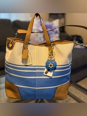 Coach Hadley Variegated Striped Duffle (Style No. F29921)